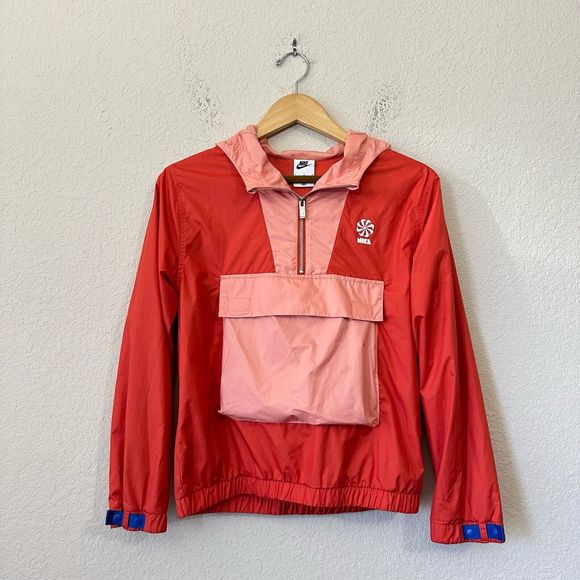 NIKE Girls Circa 72 Windrunner Windbreaker Jacket Orange/Coral DO6857-861